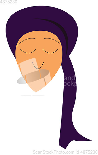 Image of Man in purple pagri vector or color illustration