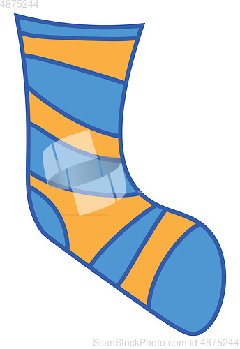 Image of Yellow and blue color socks vector or color illustration