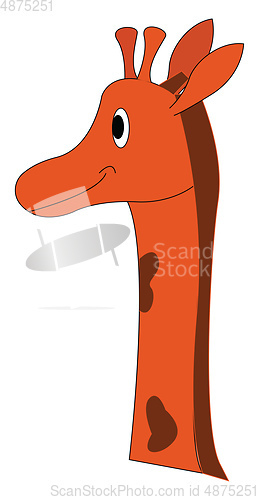 Image of A cartoon giraffe vector or color illustration