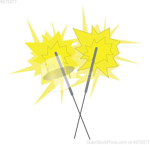 Image of A pair of firecrackers vector or color illustration