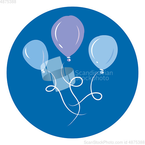 Image of Three colorful balloons with an exclamation mark tied to individ