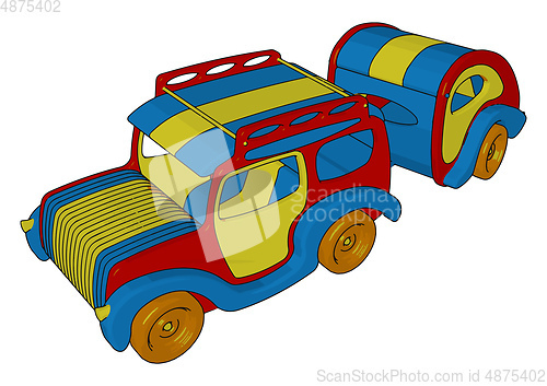 Image of Multicolored toy vector or color illustration