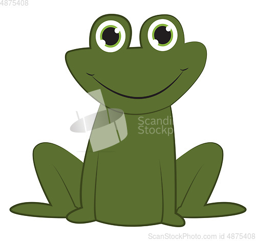 Image of Smiling frog vector or color illustration