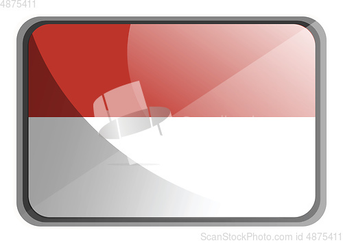 Image of Vector illustration of Indonesia flag on white background.
