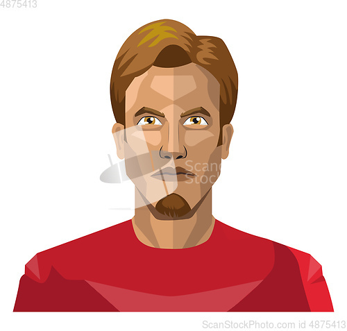 Image of Handsome boy with a small beard illustration vector on white bac