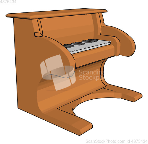 Image of A player piano toy vector or color illustration