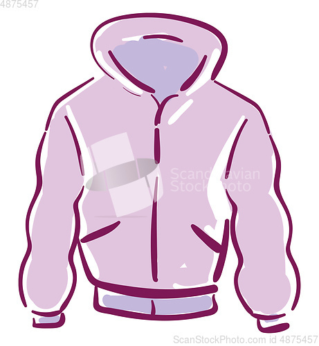 Image of A pink jacket vector or color illustration