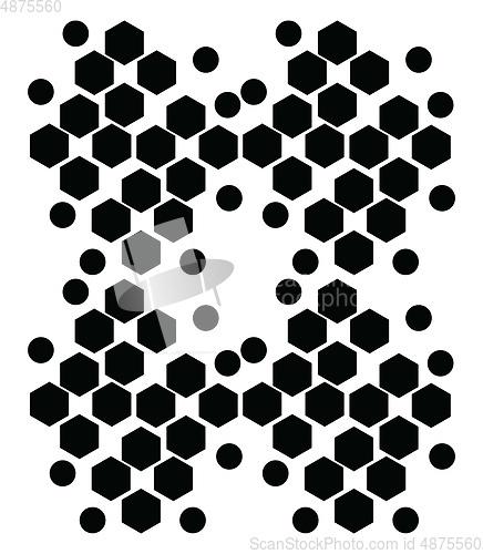 Image of Hexagon pattern vector or color illustration