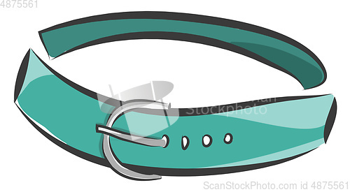 Image of A teal green waist belt vector or color illustration