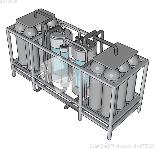 Image of Temperature controlled storage containersfor liquid vector illus