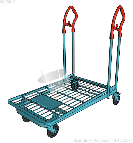 Image of Trolley a small vehicle vector or color illustration