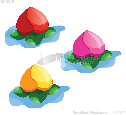 Image of Beautiful flowers for Chinese New Year illustration vector on wh