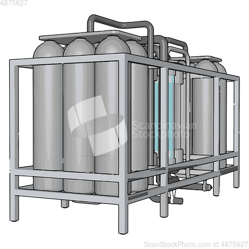 Image of Temperature controlled storage containersfor liquid vector illus