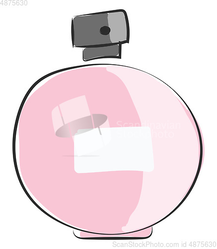 Image of Pink perfume vector or color illustration