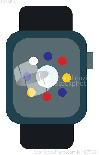 Image of Simple vector illustration on white background of a smart clock
