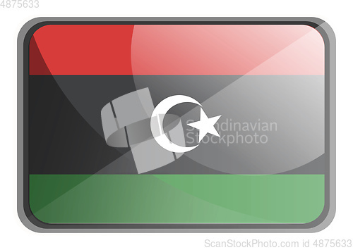 Image of Vector illustration of Libya flag on white background.