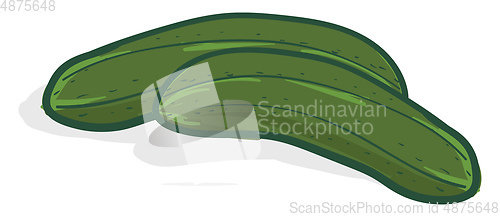 Image of Two green cucumbers 
