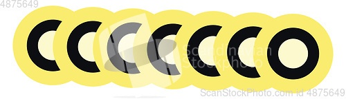 Image of Abstract black and yellow background vector illustration in whit