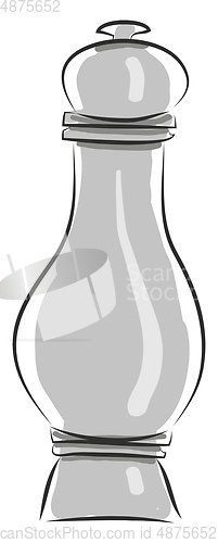 Image of Grey pepper jar animation illustration vector on white backgroun