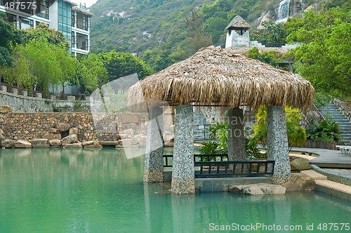 Image of Pavilion with thatch roof