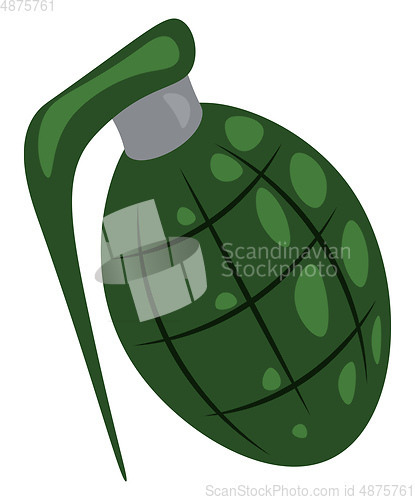 Image of Army hand grenade vector or color illustration