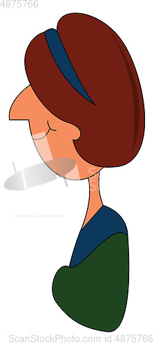 Image of A profile of a girl vector or color illustration