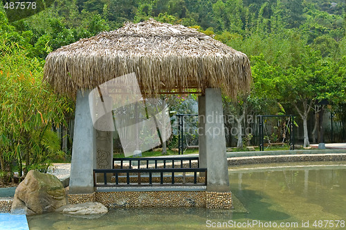 Image of Pavilion with thatch roof