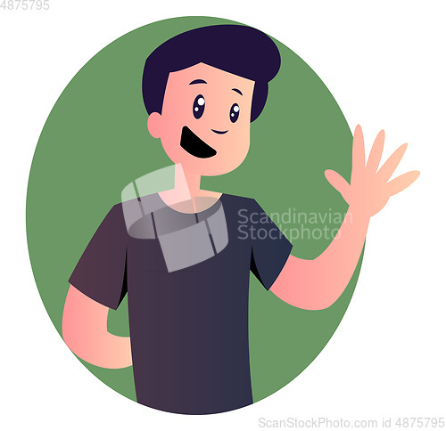 Image of Cartoon cute man vector illustration on white background