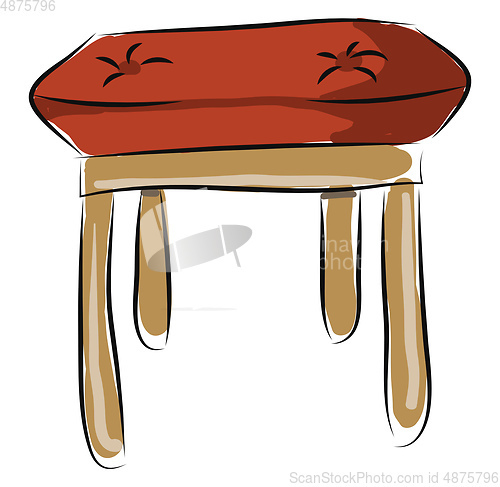 Image of Small chair illustration vector on white background 