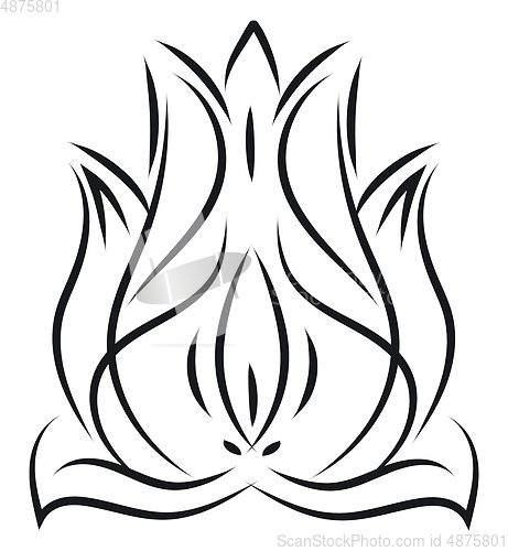 Image of Silhouette of a flower 