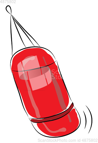 Image of Punching bag illustration vector on white background 