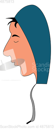 Image of The guy in the hood vector or color illustration