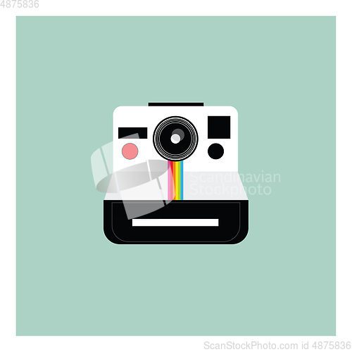 Image of A polaroid camera vector or color illustration