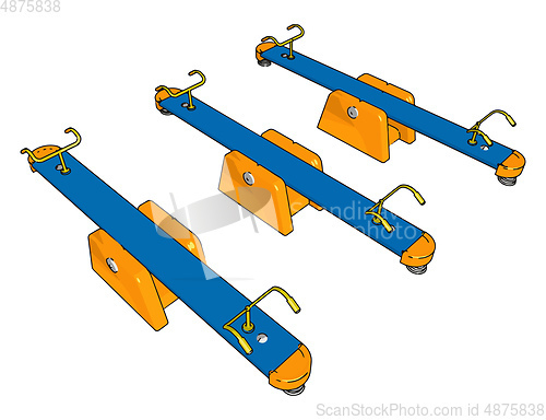 Image of The teeterboard toy vector or color illustration