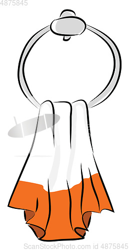 Image of Ring towel holder illustration color vector on white background