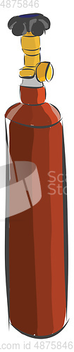 Image of Brown gas bottle vector illustration on white background 