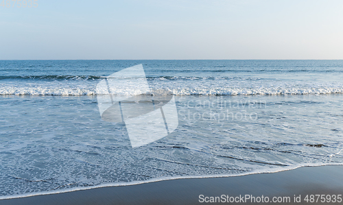 Image of Wave of sea with sand beach
