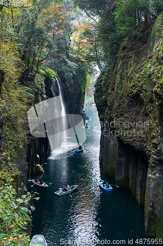 Image of Japanese Takachiho Gorge at autumn