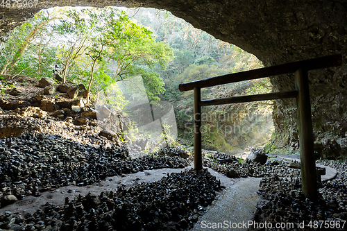 Image of Torii inside cave