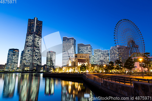 Image of Yokohama city at night