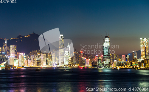 Image of Hong Kong skyline at night