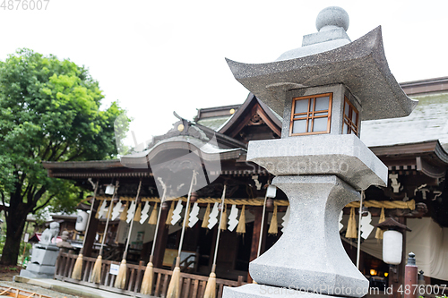 Image of Stone lantern in japanese temple