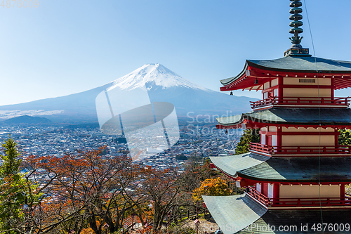 Image of Mount Fuji and Chureito Pagoda in Japan