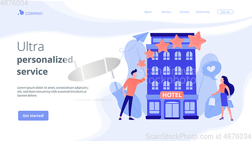 Image of Boutique hotel concept landing page.
