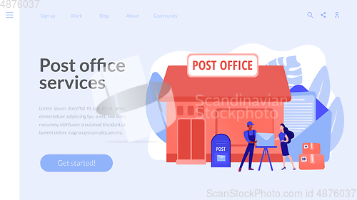 Image of Post office concept landing page