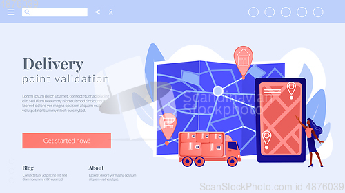 Image of Delivery point concept landing page