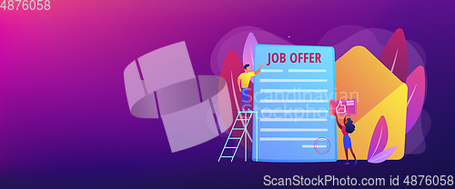 Image of Job offer concept banner header