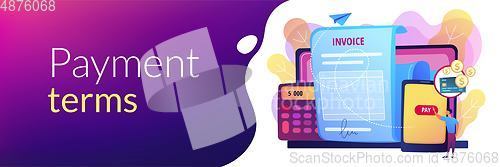 Image of Payment terms concept banner header