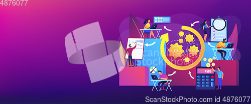 Image of Workflow processes concept banner header.