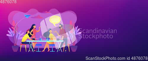 Image of Friends meeting concept banner header.